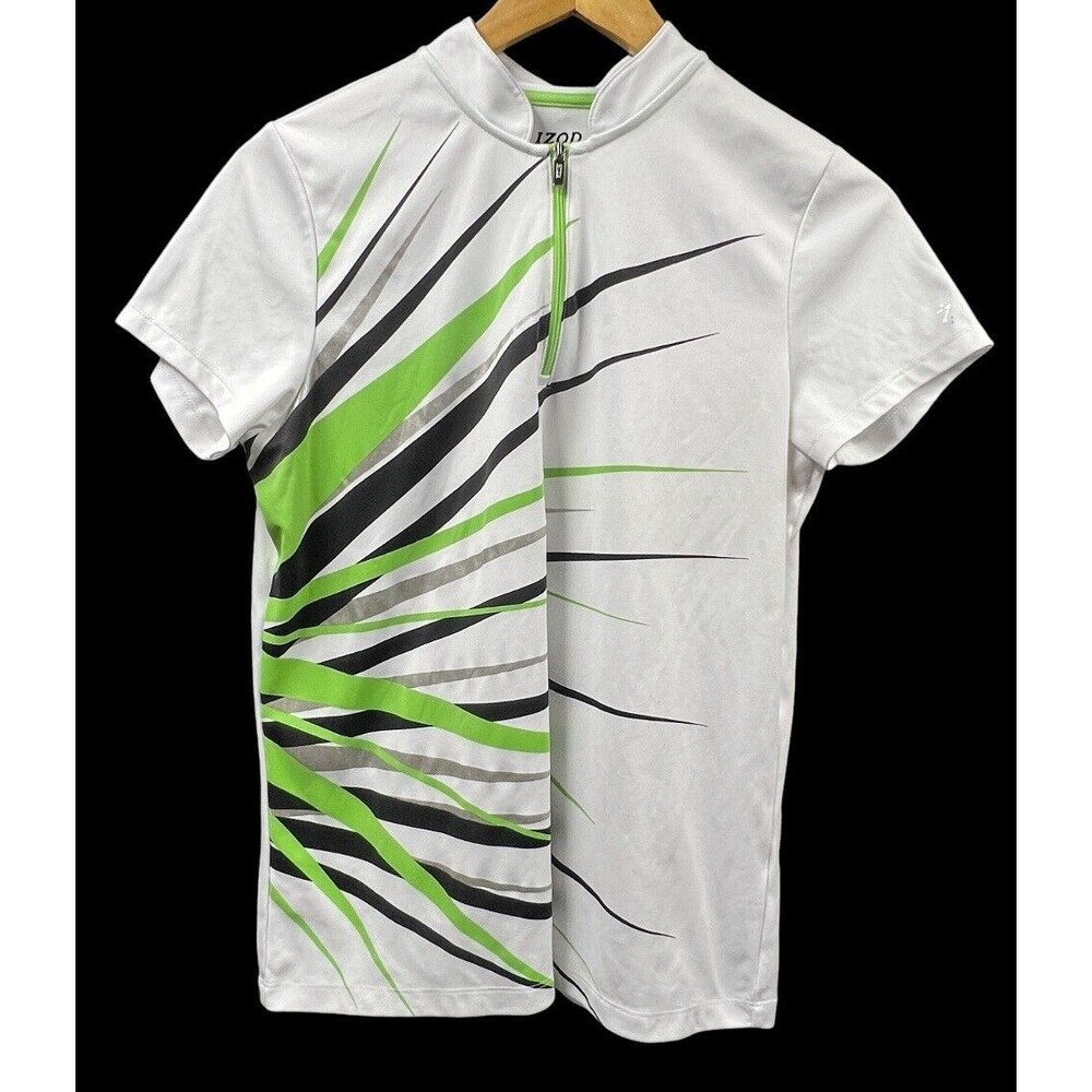 IZOD Perform X Cool Fx Movement Women‎ Large Top Polo 1/4 Zip Tenniscore Shirt